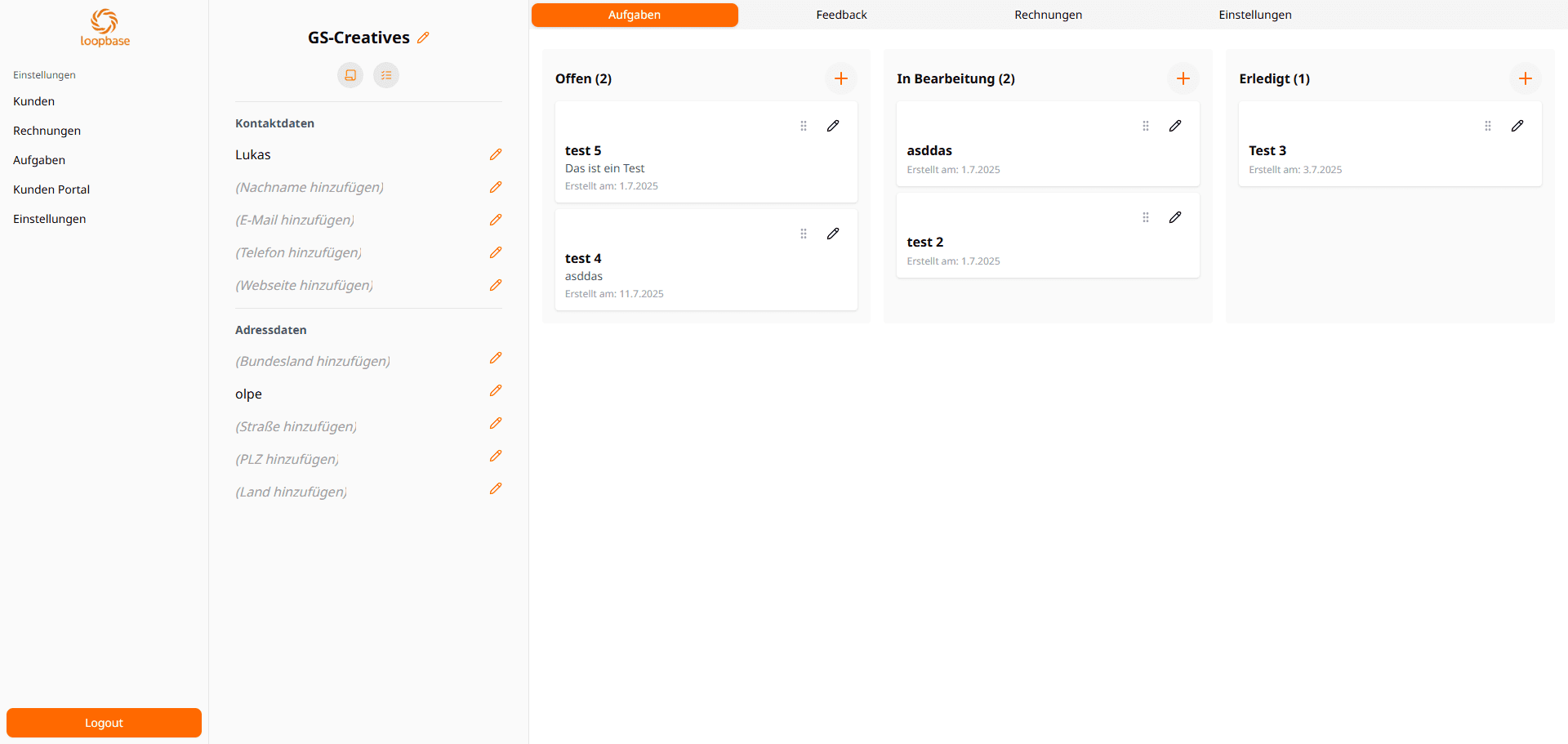 Kundenboard