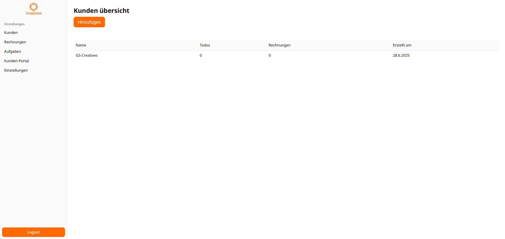 Kundenübersicht Preview